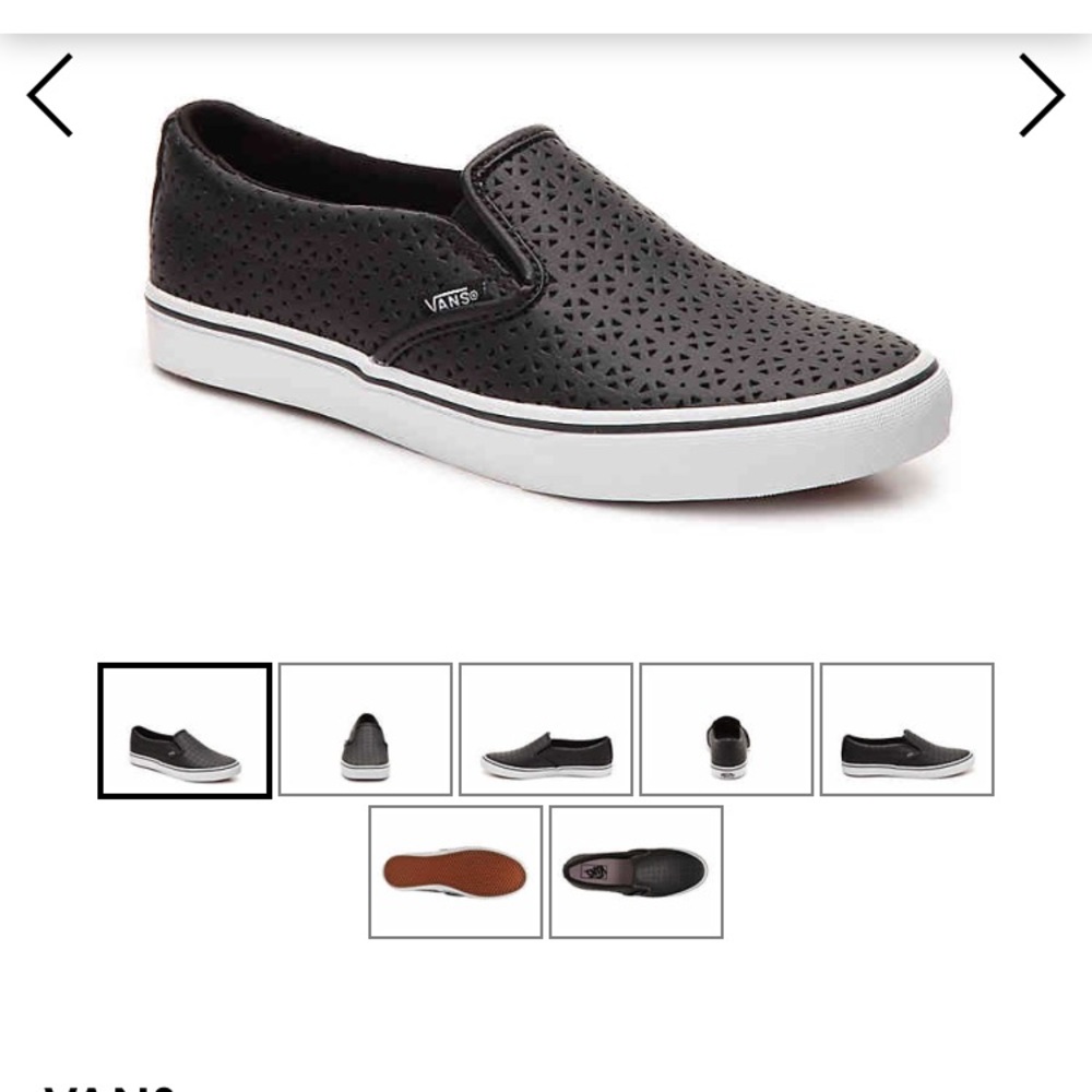 Vans ASHER LO FLORAL PERFORATED SLIP-ON SNEAKER